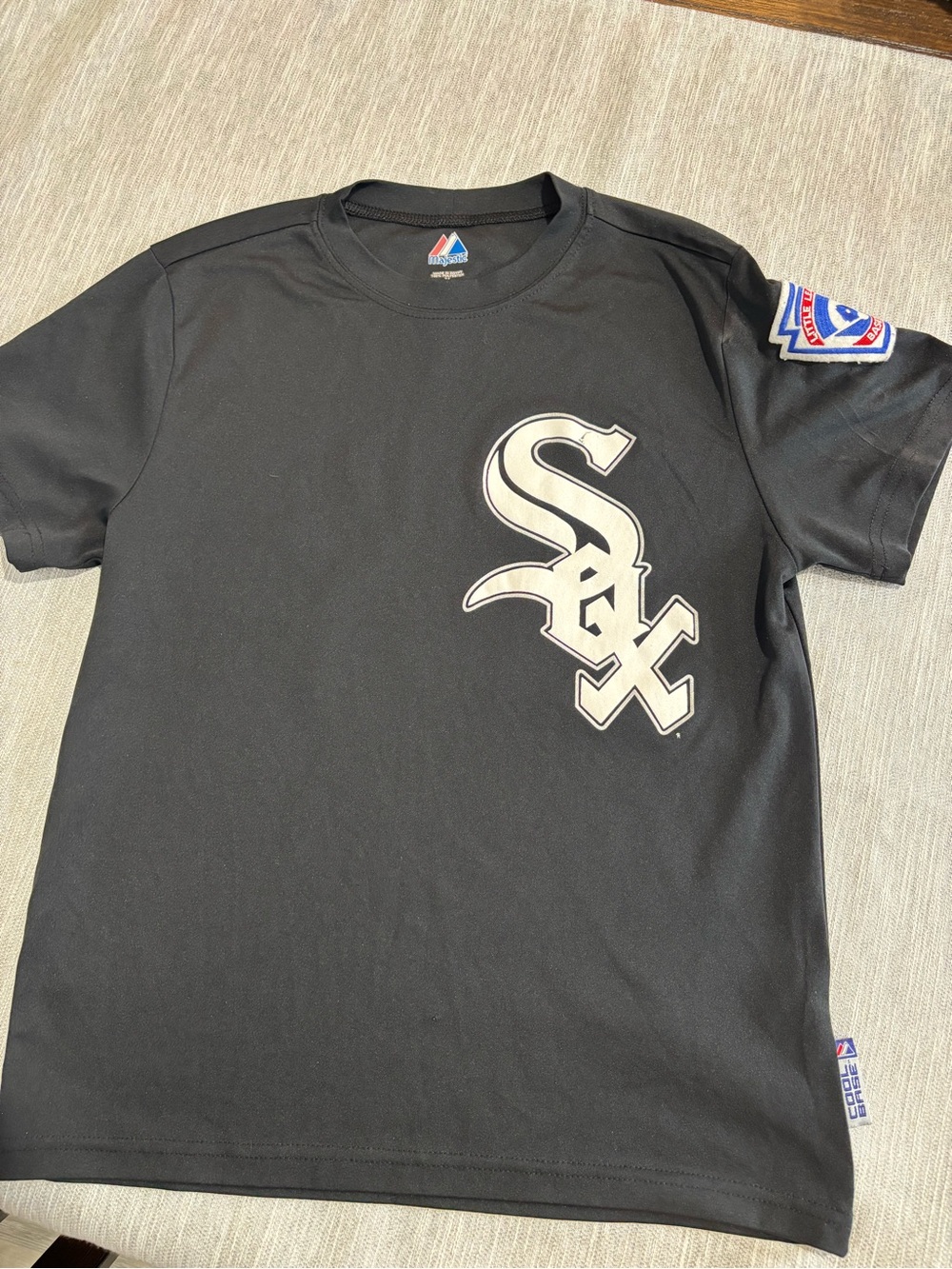 Majestic Black Chicago White Sox Short Sleeve Tee with Sleeve Patch